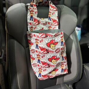 Car Trash/Utility Tote Bag NU Herby Husker 9" wide x 4" deep x 12" long Handmade